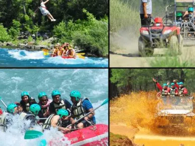 Side Rafting + Tazı Canyon + Zip-line + Buggy Safari Tour (4 in 1)